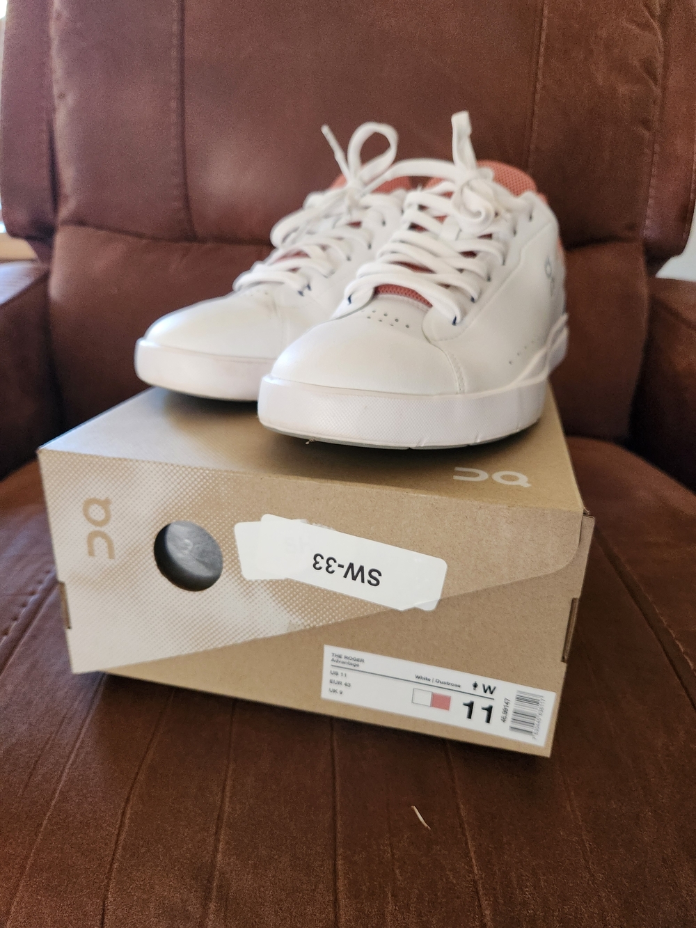 On Cloud Women's White/Pink Athletic Sneakers